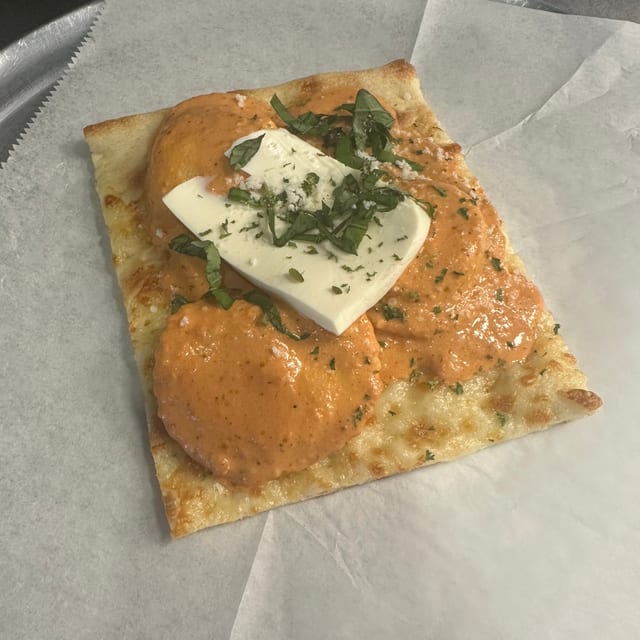Drunken Ravioli Slice.